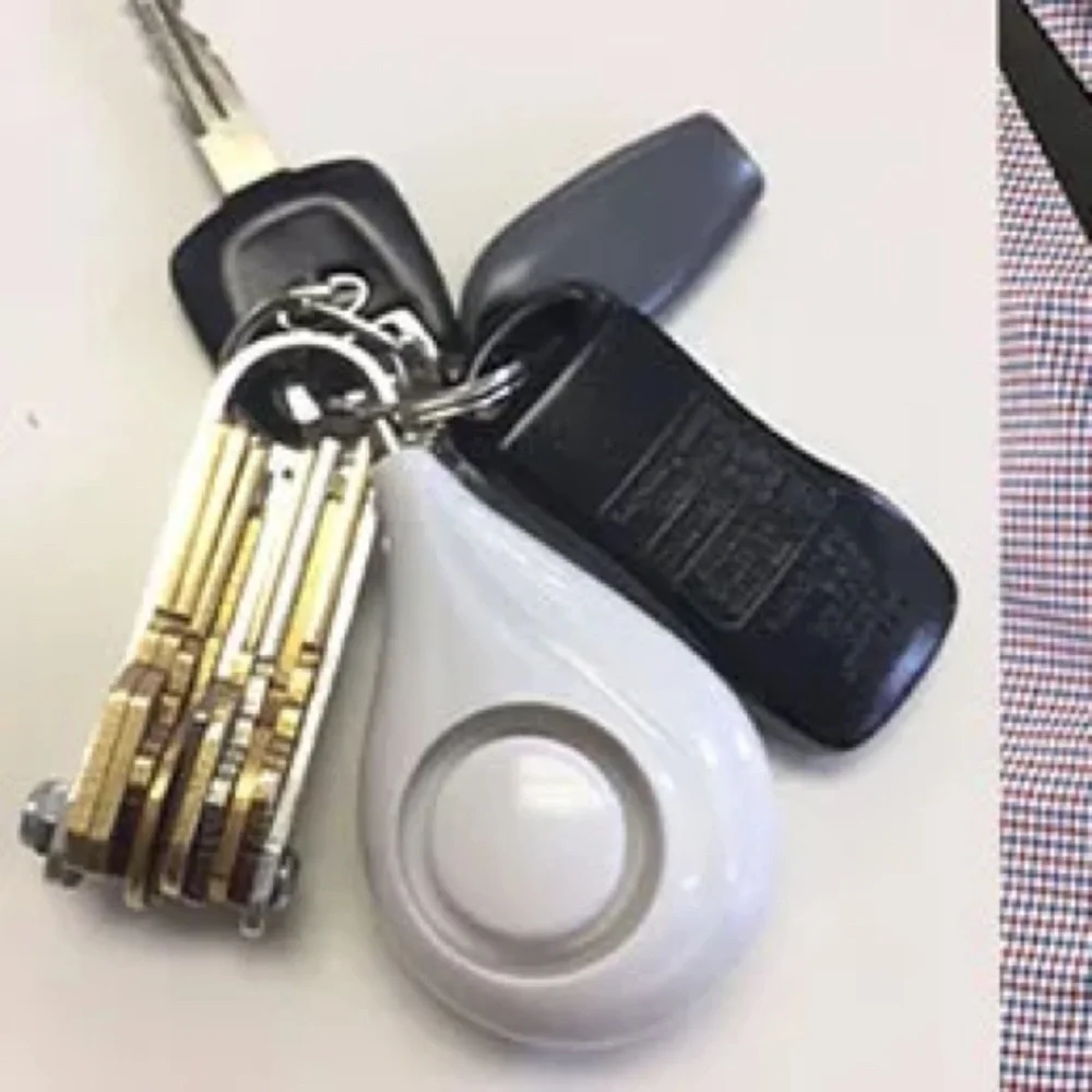 SafeSound Personal Alarm Keychain 125DB Self Defense Safety White NWT